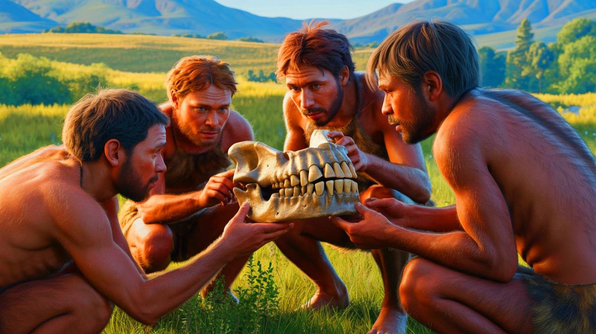 Human Evolution Shocked by Dangerous Dietary Shift Experts Warn Illustration of ancient teeth revealing the role of behavioral drive in human evolution.