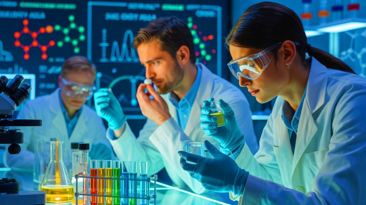 Major Study Unveils Shocking Claim: “Female Scent Controls Male Behavior” and Ignites Fierce Debate on Gender Influence Illustration of researchers examining scent compounds during a woman's ovulation period to study their impact on men's perceptions and stress levels.