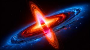 Illustration of the confirmation of Hawking's area law through black hole mergers.