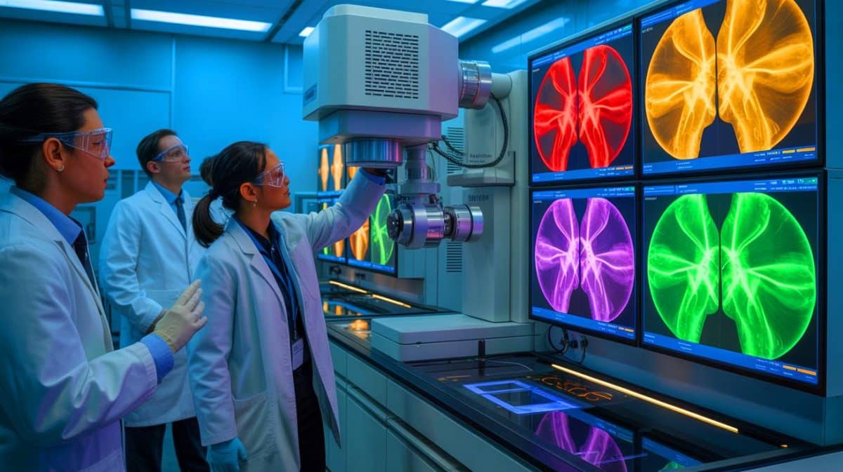 Scientists Unveil Mind-Blowing X-Ray Innovation: “Reveals Secrets Never Seen Before” And Promises To Revolutionize Medical Imaging Illustration of Scientists Developing Color X-Ray Technology at Sandia National Laboratories.