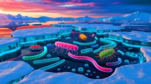 “This Changes Everything”: Scientists Revive 40,000-Year-Old Microbes And Unleash Potential Threats (what it means for you) Illustration of ancient microbes awakening from Arctic permafrost as it melts due to climate change.